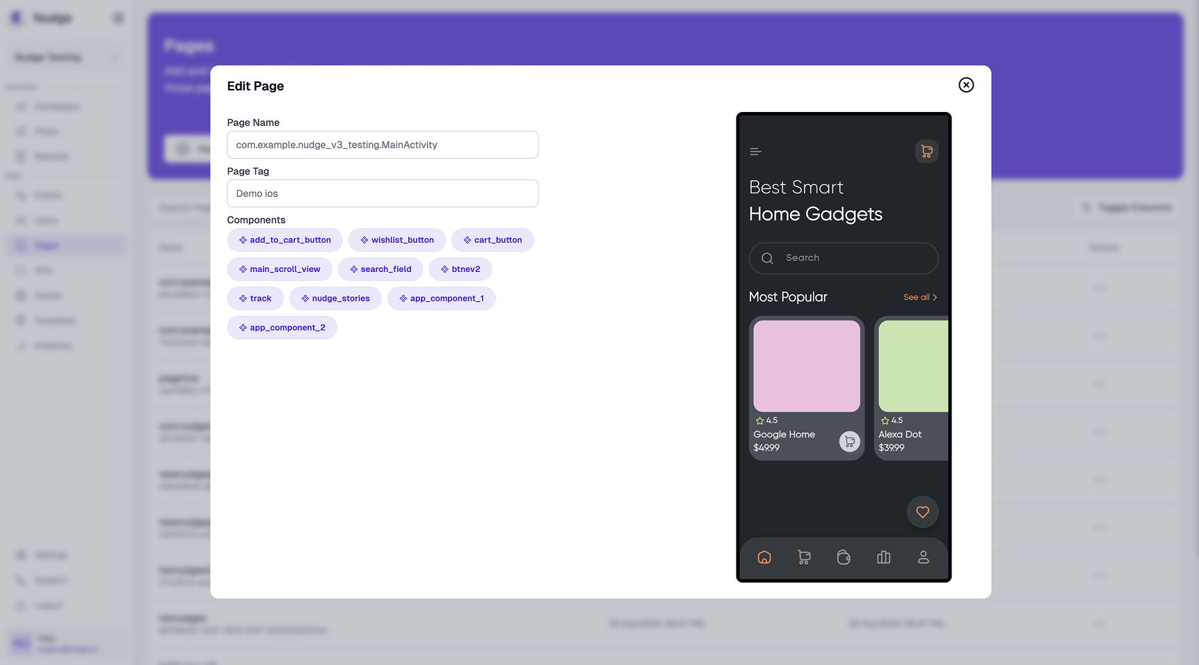 Nudge Add Pages