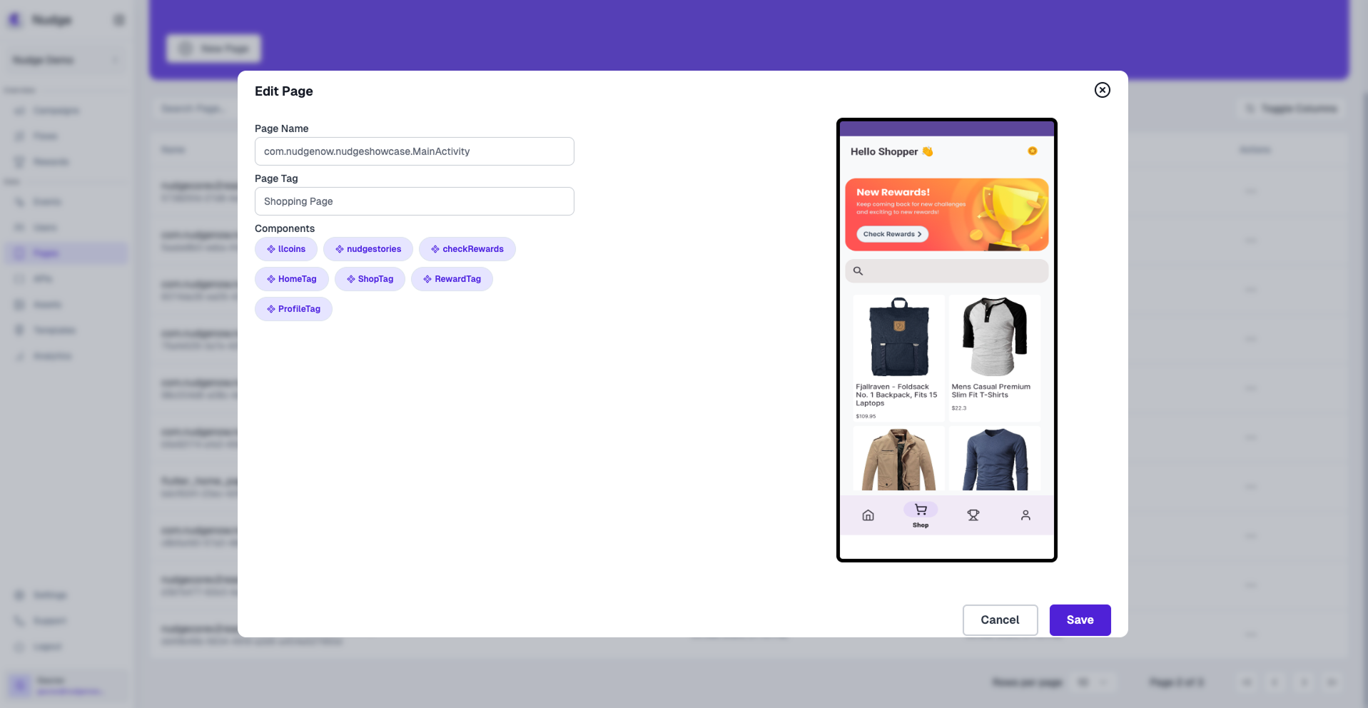 Nudge Add Pages